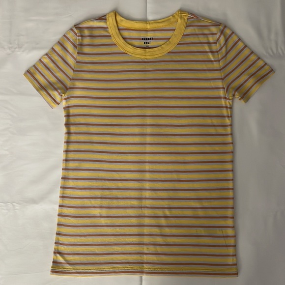 Aritzia Sunday Best stripped t-shirt XXS - Picture 3 of 6